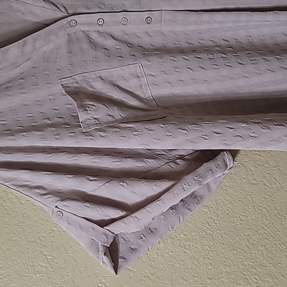 Scoop hem oversized PLUS 1X 3 button Shirt - Picture 3 of 8